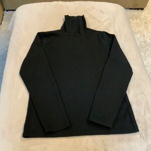 JCrew Black XL Turtleneck Alpine Minimalist Monochrome Scandi Girl Classic